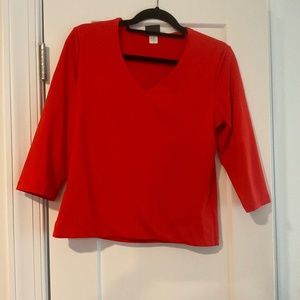 LBH RED V-NECK SHIRT